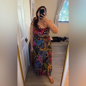 FARM Rio Multicolor Abstract Maxi Dress